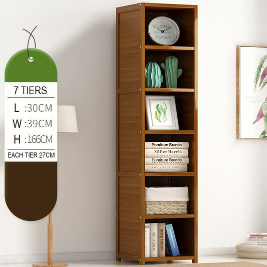 Solid Bamboo Corner Storage Organizer Plan Stand Book Shelf 5/6/7 Tier - Cosy Abode