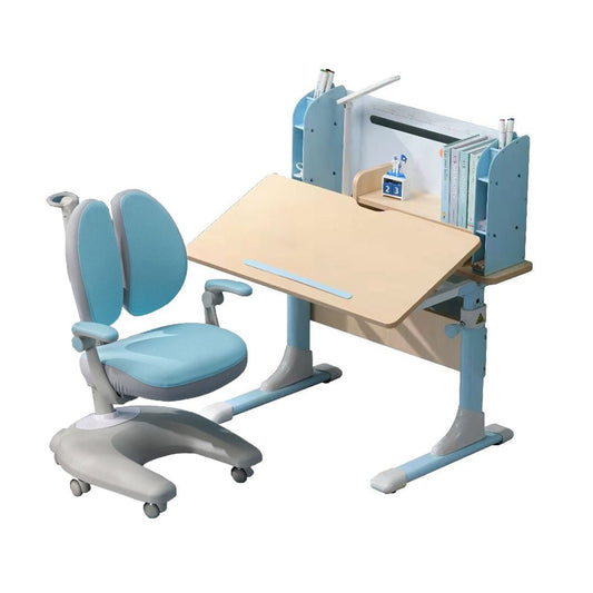 Height Adjustable Children Kids Ergonomic Study Desk Chair Set 80cm Blue AU - Cosy Abode