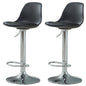 Bar Stools Kitchen Bar Stool Leather Barstools Swivel Gas Lift Counter Chairs x2 BS8402 Black - Cosy Abode