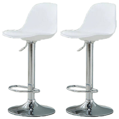 Bar Stools Kitchen Bar Stool Leather Barstools Swivel Gas Lift Counter Chairs x2 BS8402 Black - Cosy Abode