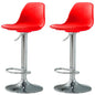 Bar Stools Kitchen Bar Stool Leather Barstools Swivel Gas Lift Counter Chairs x2 BS8402 Red - Cosy Abode