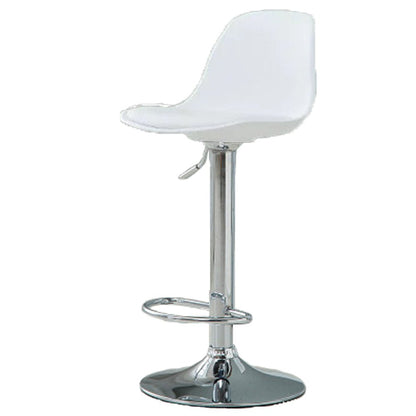 Bar Stools Kitchen Bar Stool Leather Barstools Swivel Gas Lift Counter Chairs x2 BS8402 White - Cosy Abode