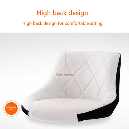 Bar Stools Kitchen Bar Stool Leather Barstools Swivel Gas Lift Counter Chairs x2 BS8403 Black - Cosy Abode