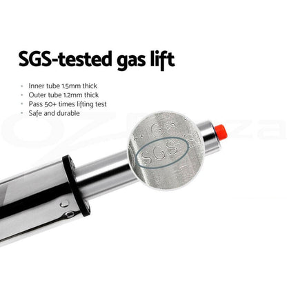 Bar Stools Kitchen Bar Stool Leather Barstools Swivel Gas Lift Counter Chairs x2 BS8404 Black - Cosy Abode