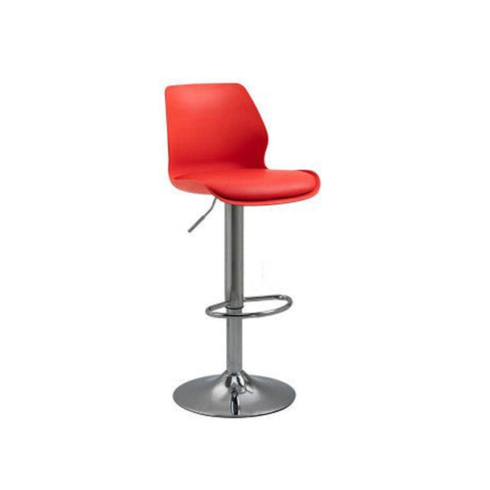 Bar Stools Kitchen Bar Stool Leather Barstools Swivel Gas Lift Counter Chairs x2 BS8404 Red - Cosy Abode