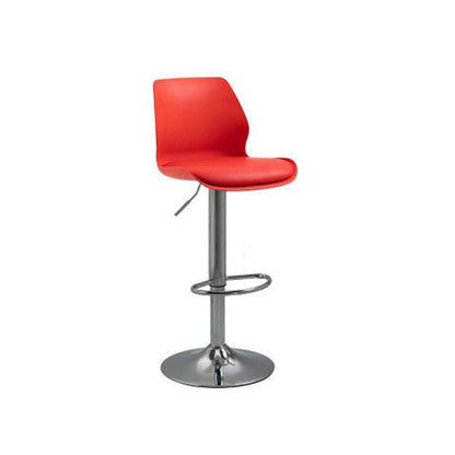 Bar Stools Kitchen Bar Stool Leather Barstools Swivel Gas Lift Counter Chairs x2 BS8404 Red - Cosy Abode