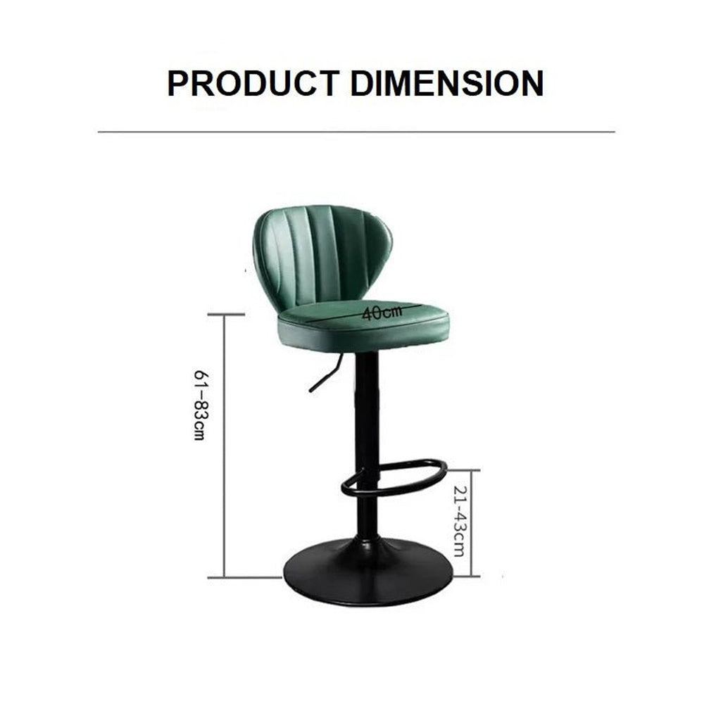 Bar Stools Kitchen Bar Stool Leather Barstools Swivel Gas Lift Counter Chairs x2 BS8405 Brown - Cosy Abode