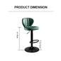 Bar Stools Kitchen Bar Stool Leather Barstools Swivel Gas Lift Counter Chairs x2 BS8405 Green - Cosy Abode