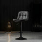 Bar Stools Kitchen Bar Stool Leather Barstools Swivel Gas Lift Counter Chairs x2 BS8406 Black - Cosy Abode