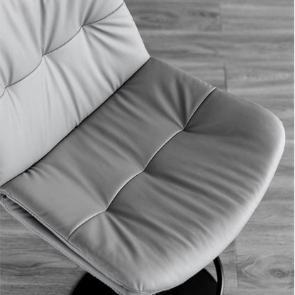 Bar Stools Kitchen Bar Stool Leather Barstools Swivel Gas Lift Counter Chairs x2 BS8406 Grey - Cosy Abode