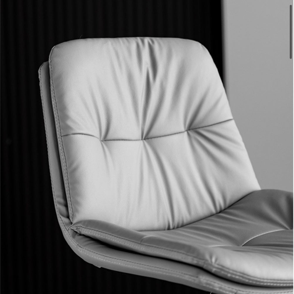 Bar Stools Kitchen Bar Stool Leather Barstools Swivel Gas Lift Counter Chairs x2 BS8406 Grey - Cosy Abode