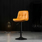 Bar Stools Kitchen Bar Stool Leather Barstools Swivel Gas Lift Counter Chairs x2 BS8406 Orange - Cosy Abode