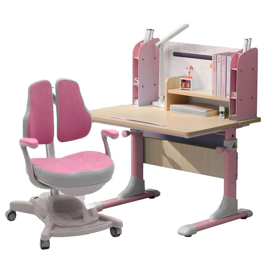 Height Adjustable Children Kids Ergonomic Study Desk 80cm Pink AU - Cosy Abode