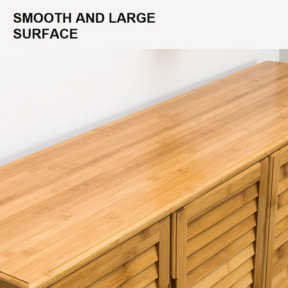 Bamboo Bench Seat Shoe Rack Shoe Bench Storage Bench 132cm - Cosy Abode