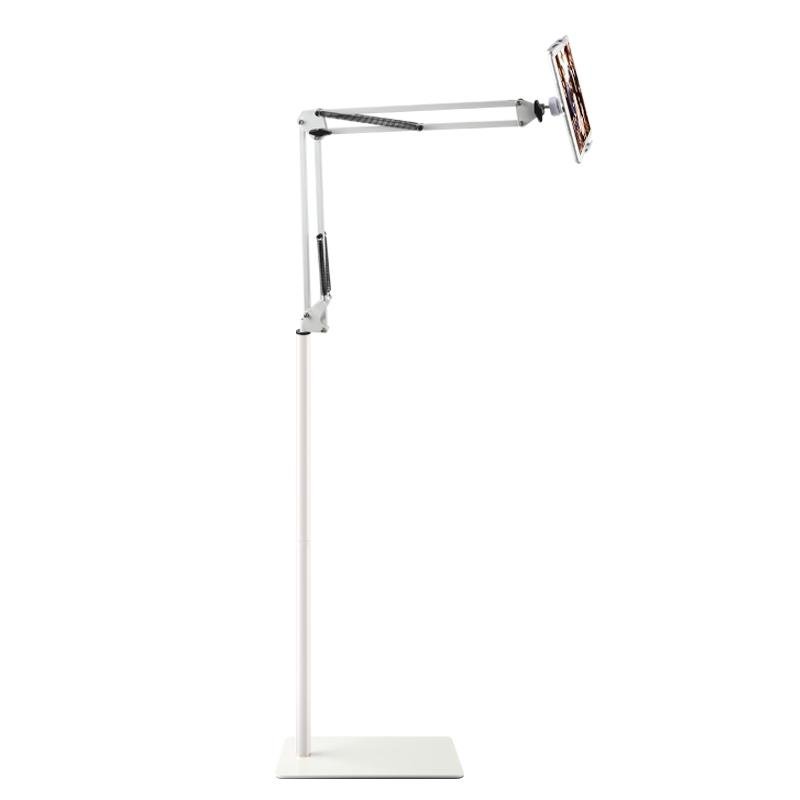 Hands Free Floor Stand Adjustable Bed Clip Holder For Tablet iPad iPhone 170cm White Black White - Cosy Abode