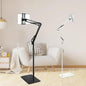 Hands Free Floor Stand Adjustable Bed Clip Holder For Tablet iPad iPhone 170cm White Black White - Cosy Abode