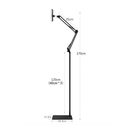 Hands Free Floor Stand Adjustable Bed Clip Holder For Tablet iPad iPhone 170cm - Cosy Abode