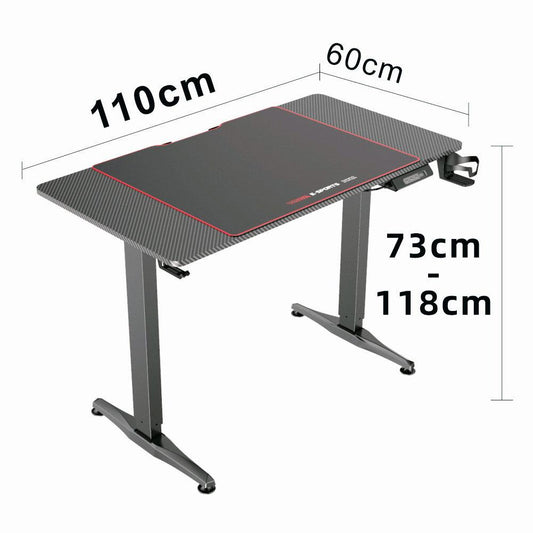 Gaming Standing Desk Home Office Lift Electric Height Adjustable Sit To Stand Motorized Standing Desk 1160 - Cosy Abode