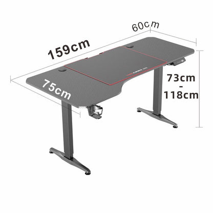Gaming Standing Desk Home Office Lift Electric Height Adjustable Sit To Stand Motorized Standing Desk 1460 - Cosy Abode