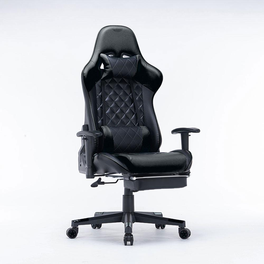 Gaming Chair Ergonomic Racing chair 165° Reclining Gaming Seat 3D Armrest Footrest Black - Cosy Abode
