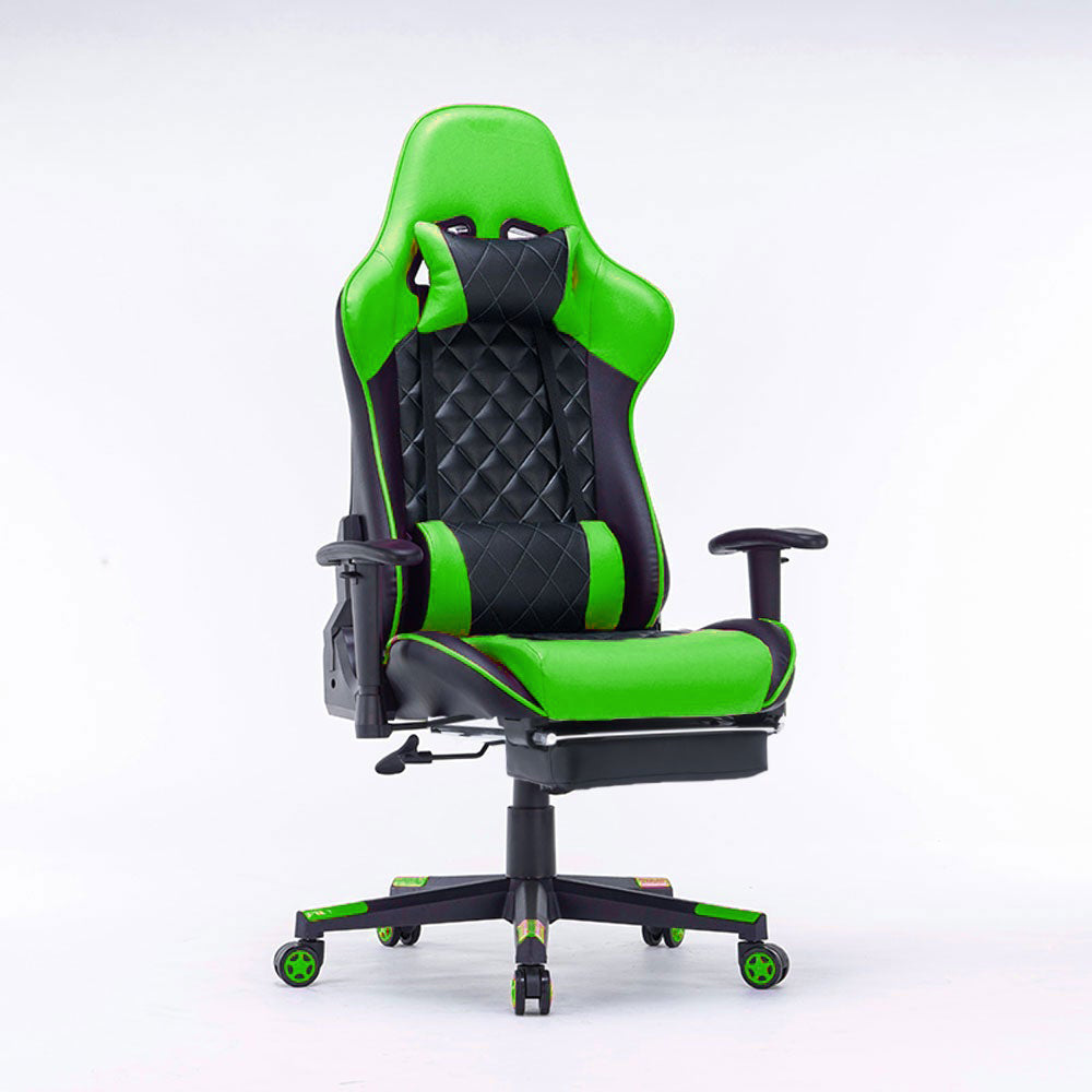 Gaming Chair Ergonomic Racing chair 165° Reclining Gaming Seat 3D Armrest Footrest Black Purple - Cosy Abode