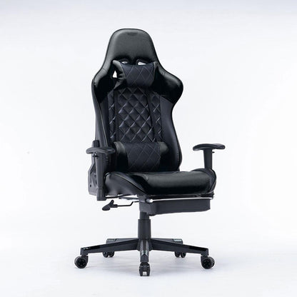Gaming Chair Ergonomic Racing chair 165° Reclining Gaming Seat 3D Armrest Footrest Black Purple - Cosy Abode