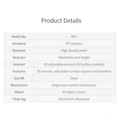 Sihoo M57 Ergonomic Office Chair, Computer Chair Desk Chair High Back Chair Breathable,3D Armrest and Lumbar Support Black without Foodrest - Cosy Abode