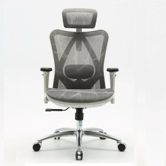 Sihoo M57 Ergonomic Office Chair, Computer Chair Desk Chair High Back Chair Breathable,3D Armrest and Lumbar Support Grey without Footrest - Cosy Abode
