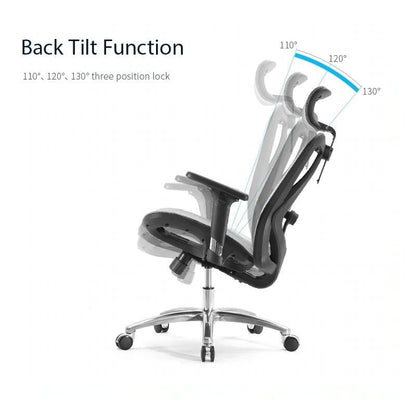 Sihoo M57 Ergonomic Office Chair, Computer Chair Desk Chair High Back Chair Breathable,3D Armrest and Lumbar Support Grey without Footrest - Cosy Abode
