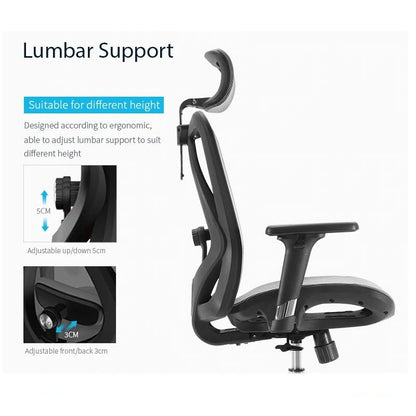 Sihoo M57 Ergonomic Office Chair, Computer Chair Desk Chair High Back Chair Breathable,3D Armrest and Lumbar Support Grey without Footrest - Cosy Abode