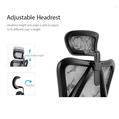 Sihoo M57 Ergonomic Office Chair, Computer Chair Desk Chair High Back Chair Breathable,3D Armrest and Lumbar Support Grey without Footrest - Cosy Abode