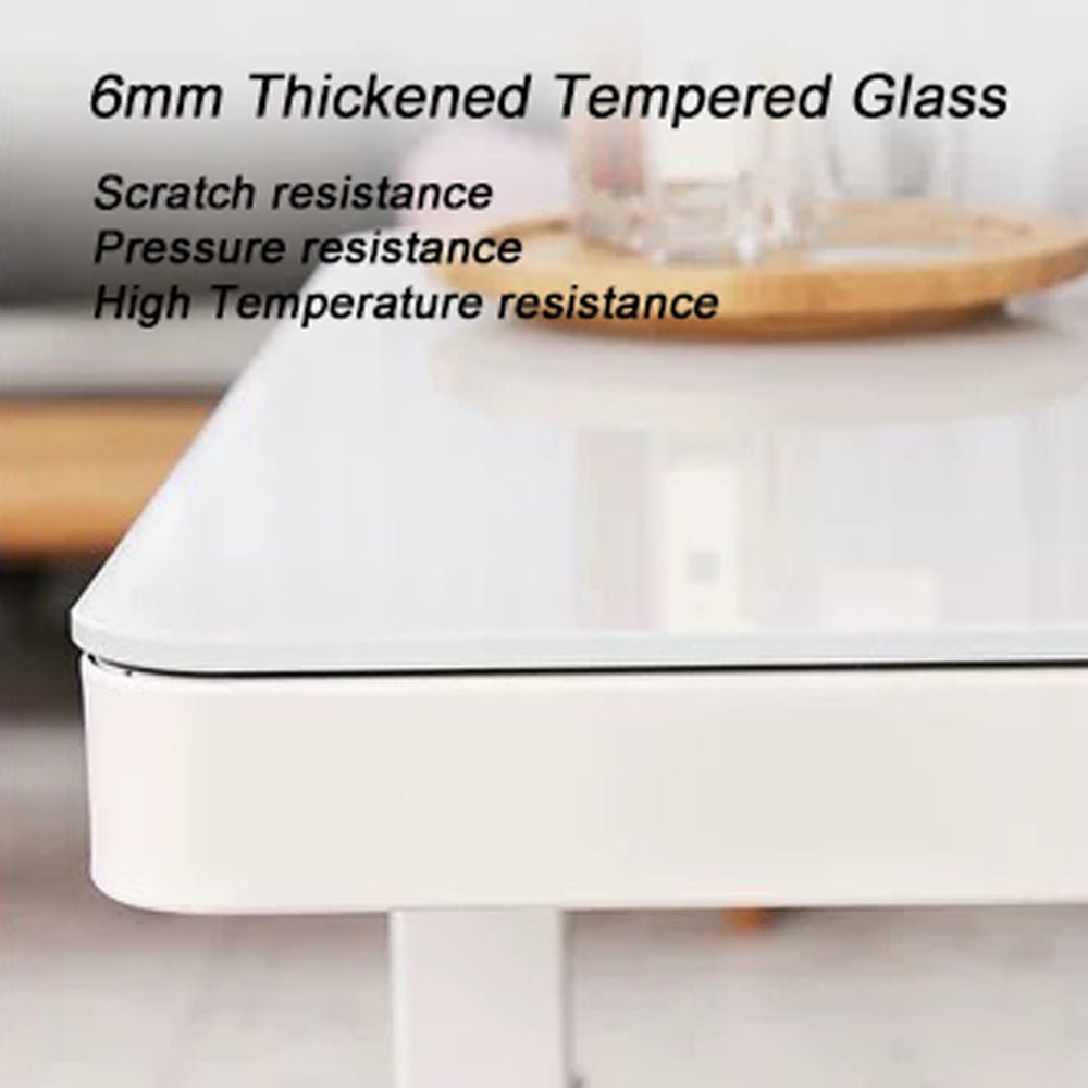 Standing Desk Electric Height Adjustable Sit Stand Toughened Glass Top Single Motor Wireless Charger - Cosy Abode