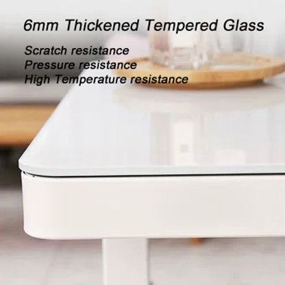 Standing Desk Electric Height Adjustable Sit Stand Toughened Glass Top Single Motor Wireless Charger - Cosy Abode