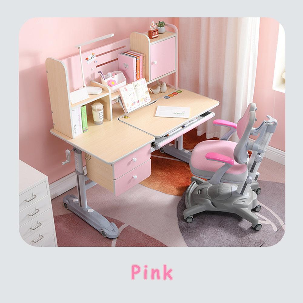 Height Adjustable Children Kids Ergonomic Study Desk Chair Set 120cm Pink AU - Cosy Abode