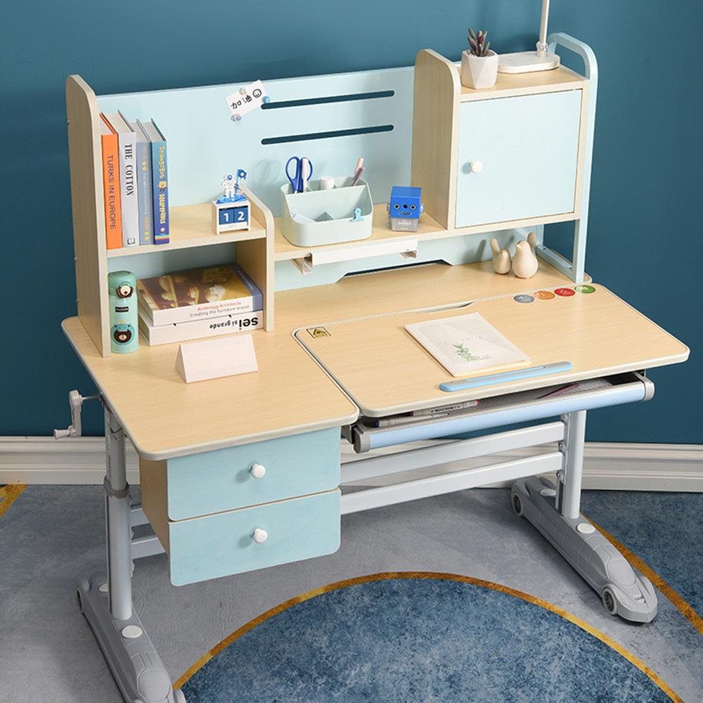 Height Adjustable Children Kids Ergonomic Study Desk Chair Set 120cm Blue AU - Cosy Abode