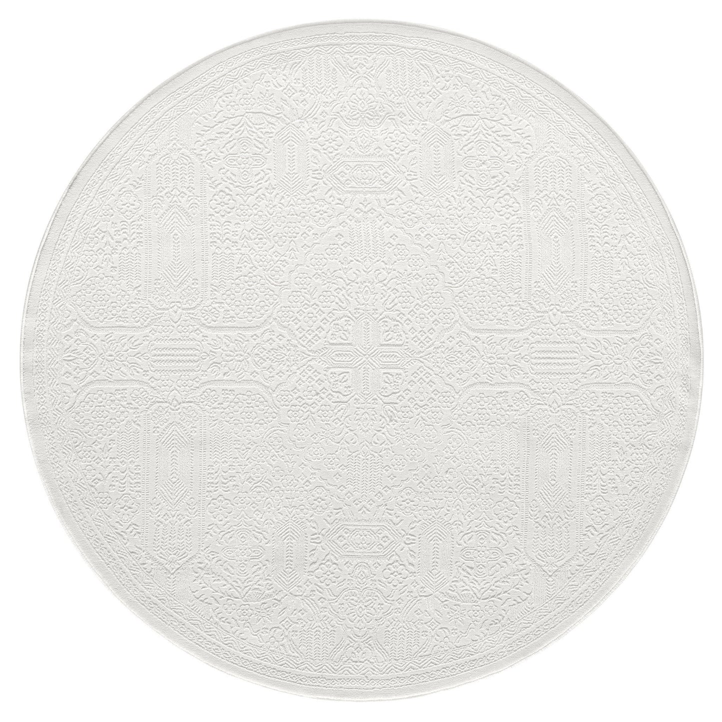 Grande Jacquard Rug - Ivory - 120x170 - Cosy Abode