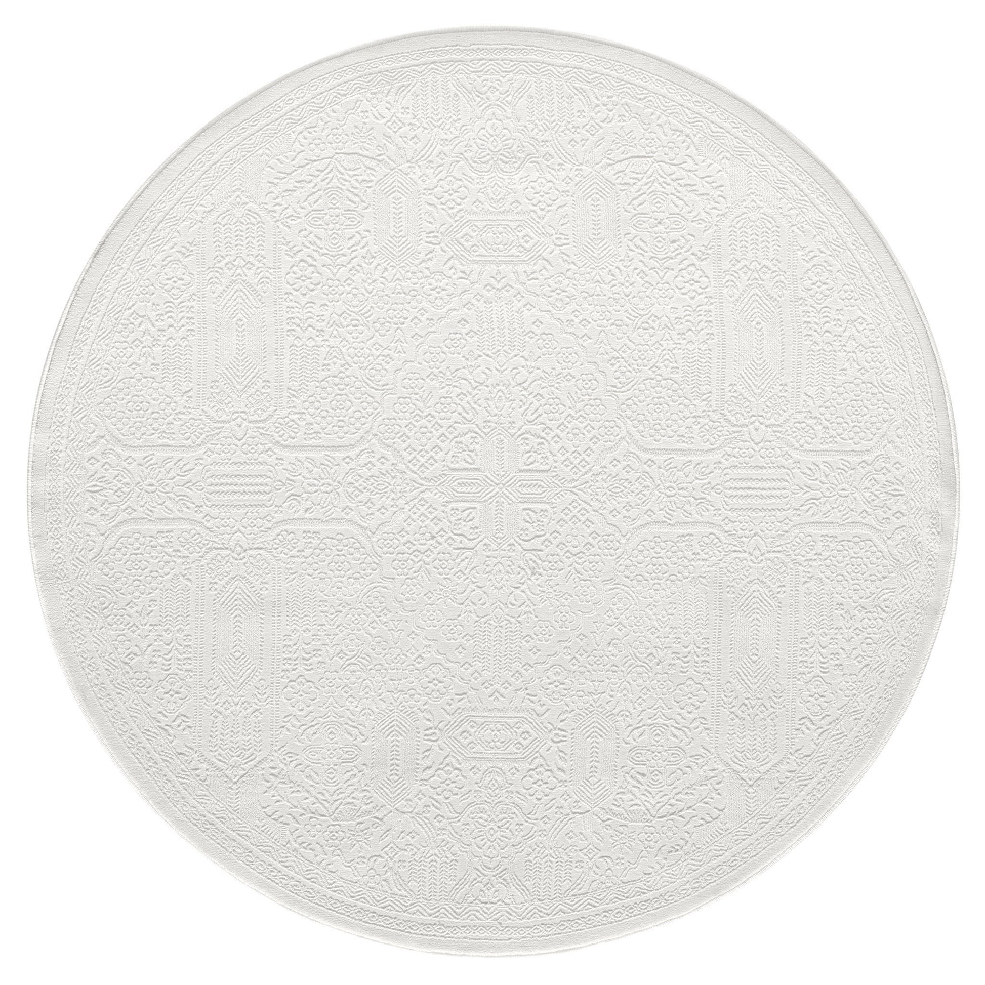 Grande Jacquard Rug - Ivory - 120x170 - Cosy Abode