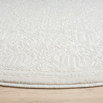 Grande Jacquard Rug - Ivory - 120x170 - Cosy Abode
