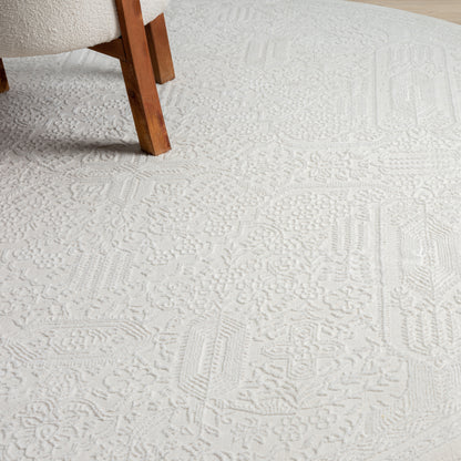 Grande Jacquard Rug - Ivory - 240x330 - Cosy Abode
