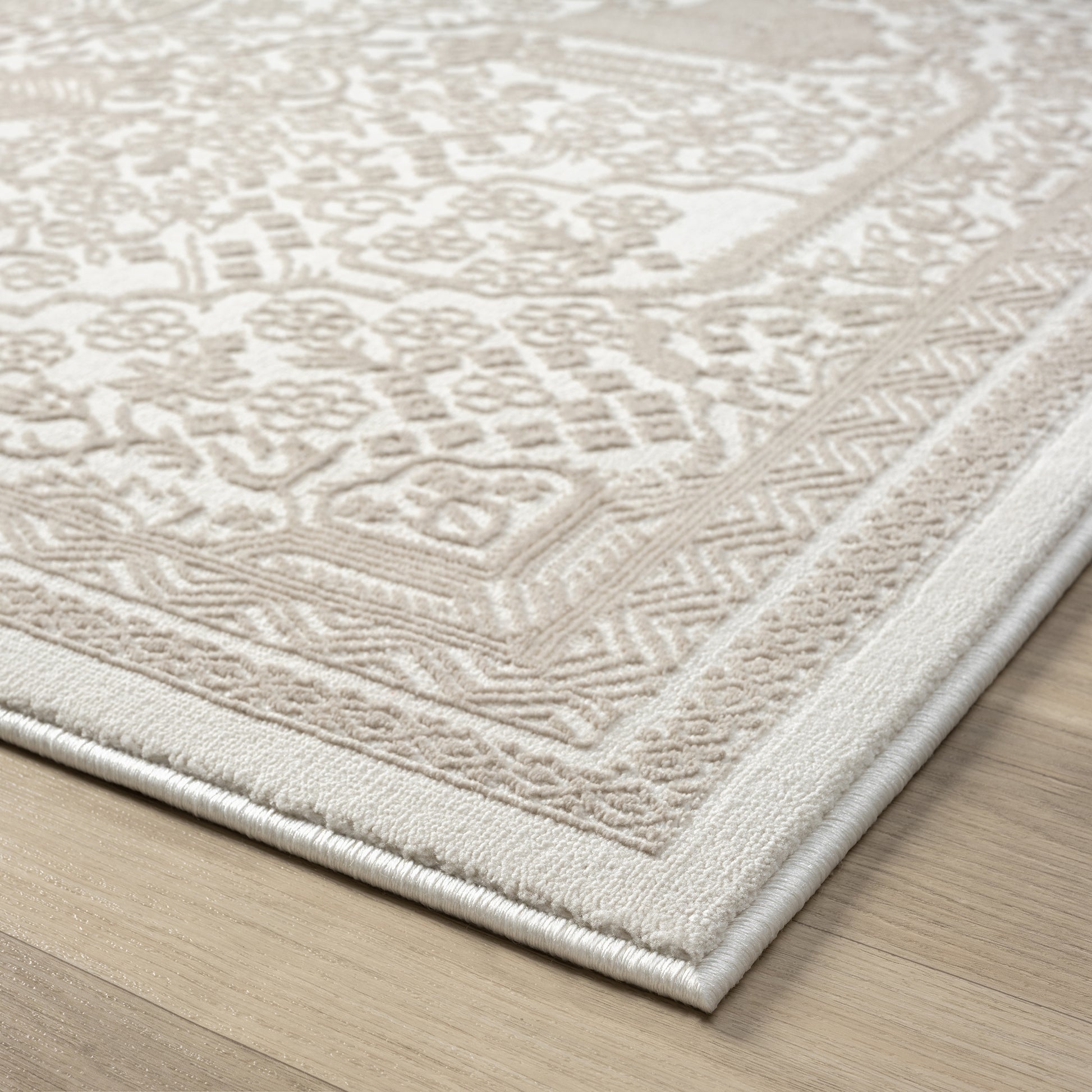 Grande Jacquard Rug - Sand - 240x330 - Cosy Abode