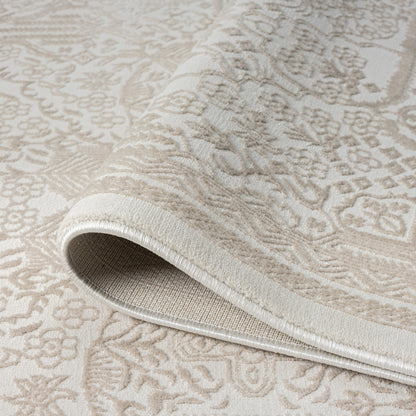 Grande Jacquard Rug - Sand - 240x330 - Cosy Abode