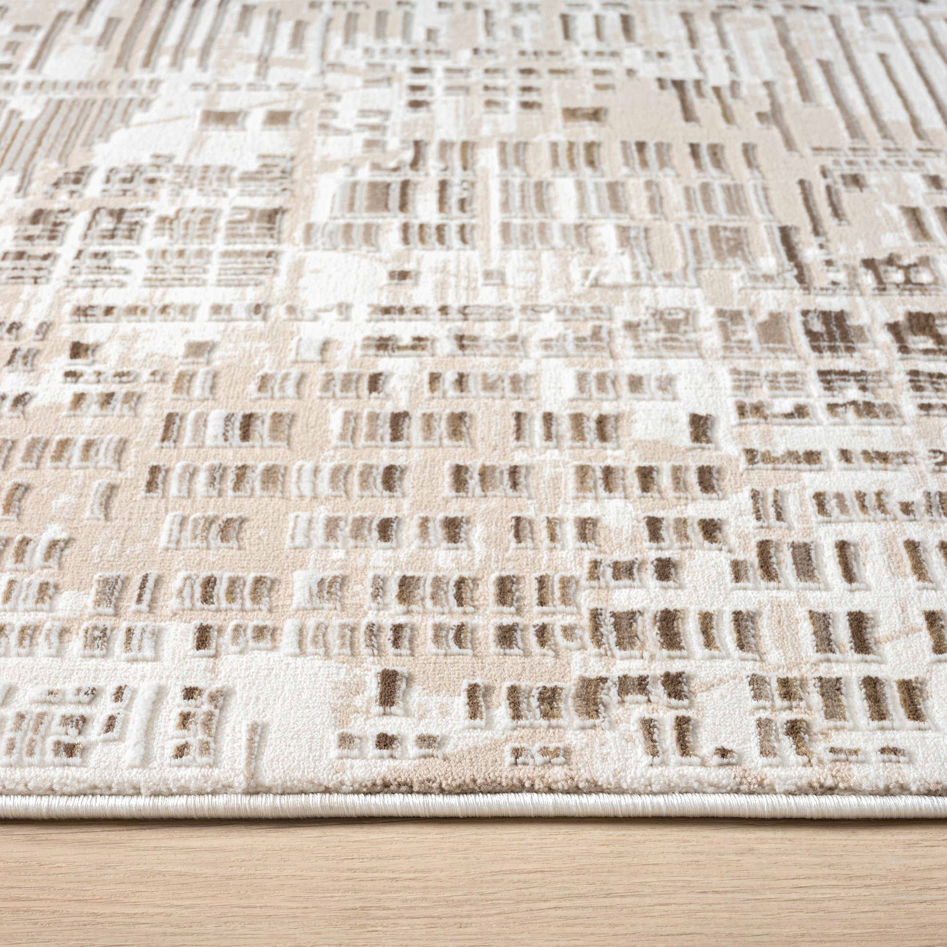 Grande Jacquard Rug - Taupe - 240x330 - Cosy Abode