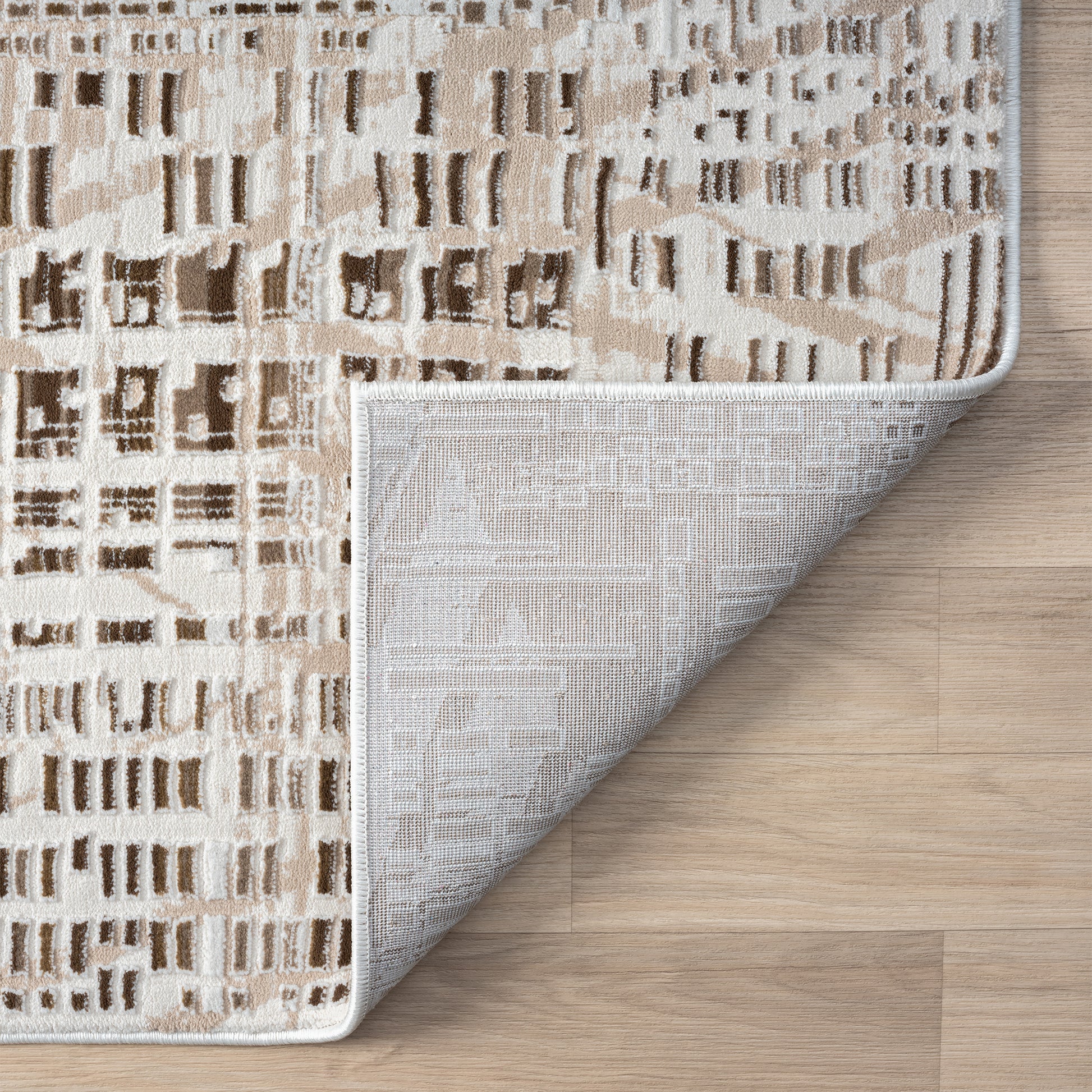 Grande Jacquard Rug - Taupe - 240x330 - Cosy Abode