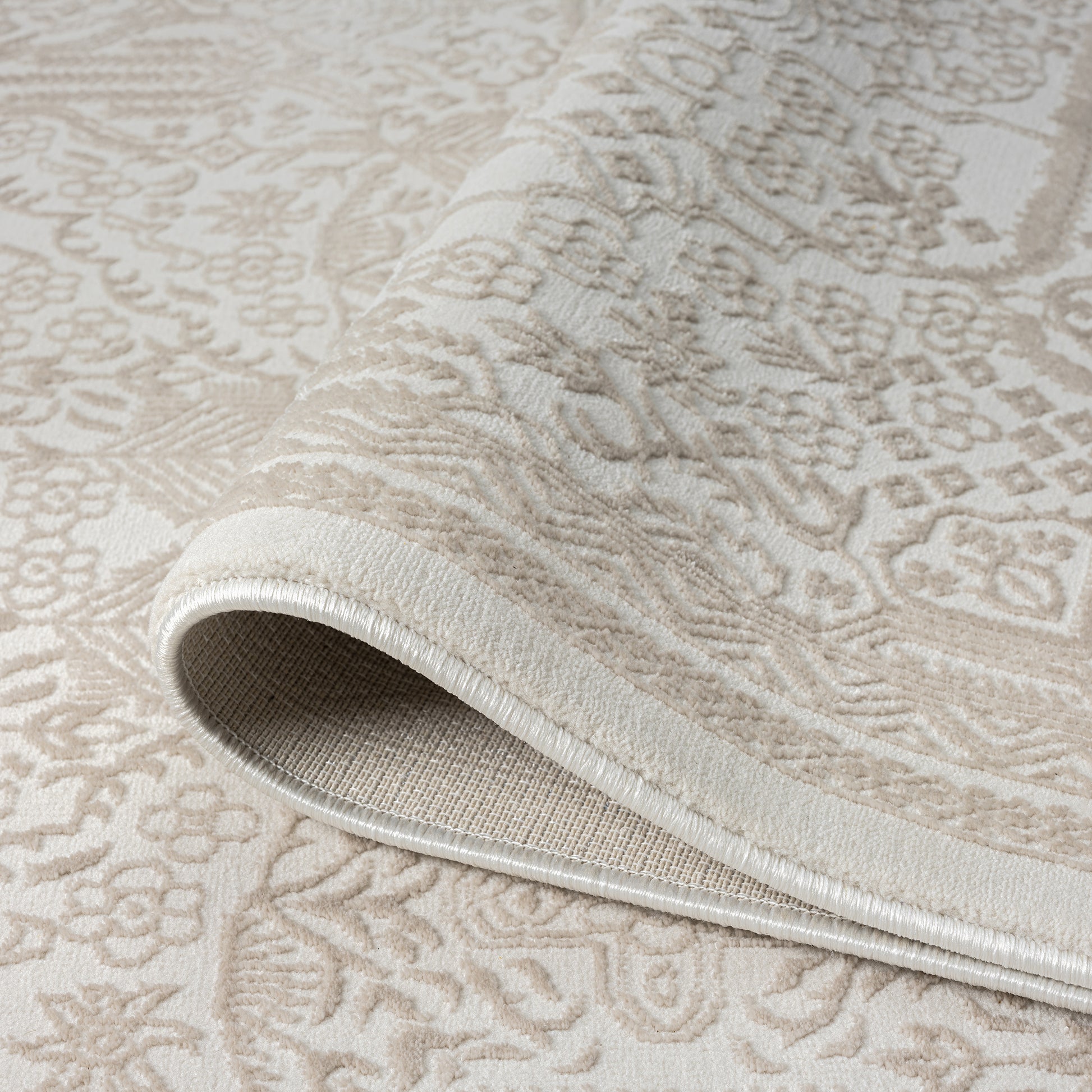 Grande Jacquard Rug - Sand - 300x400 - Cosy Abode