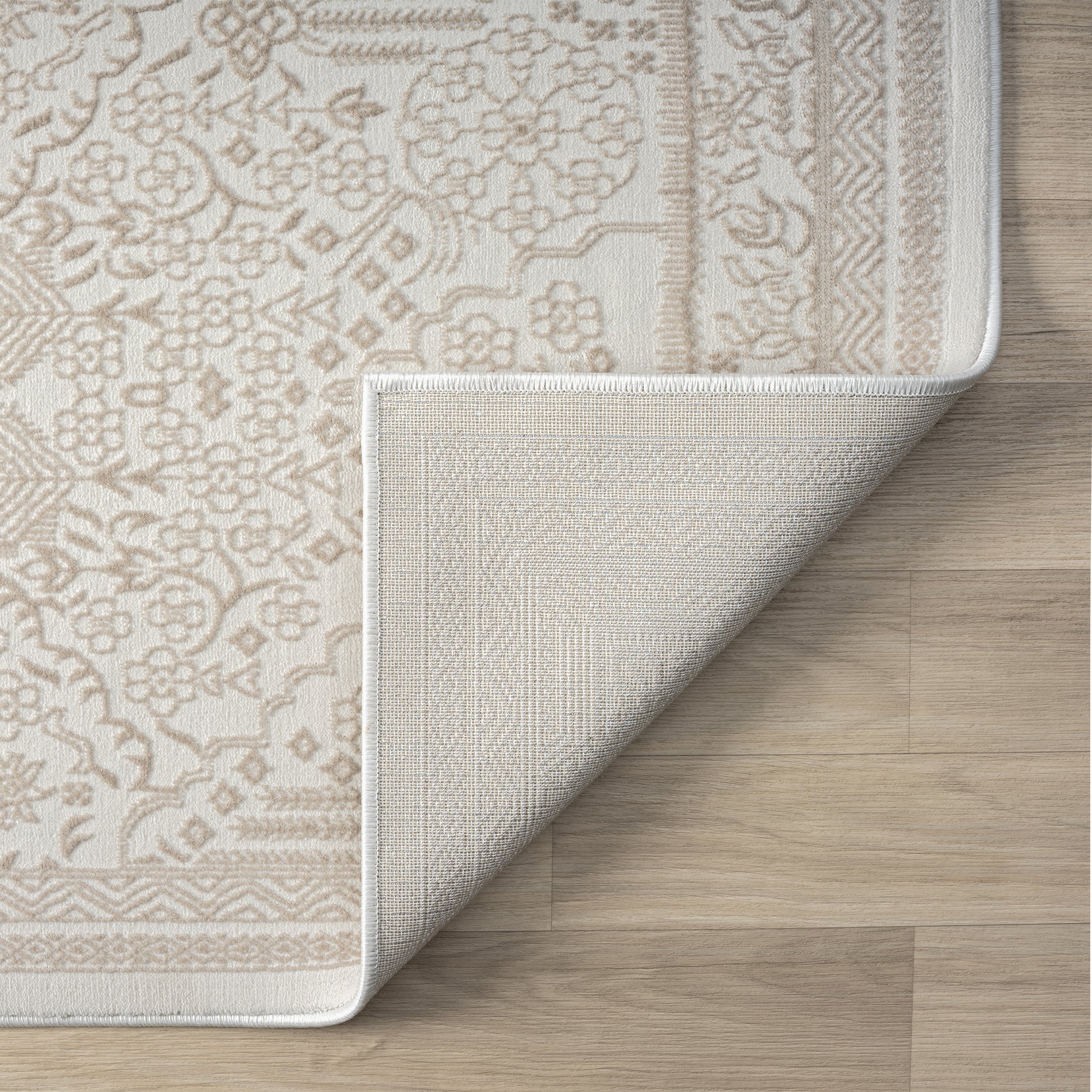 Grande Jacquard Rug - Sand - 300x400 - Cosy Abode