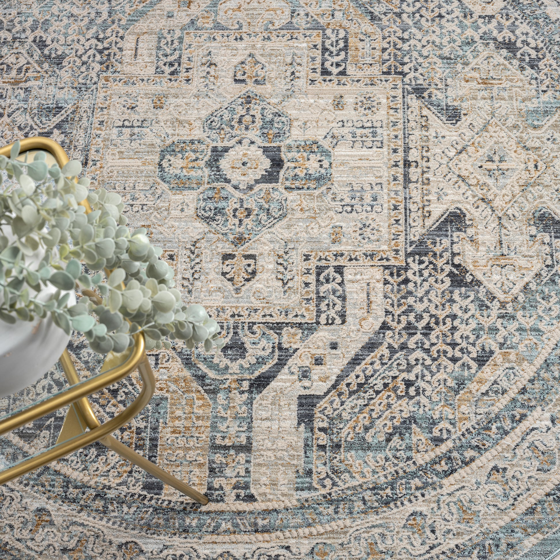 Aubre Contemporary Area Rug - Charcoal - 300x400 - Cosy Abode