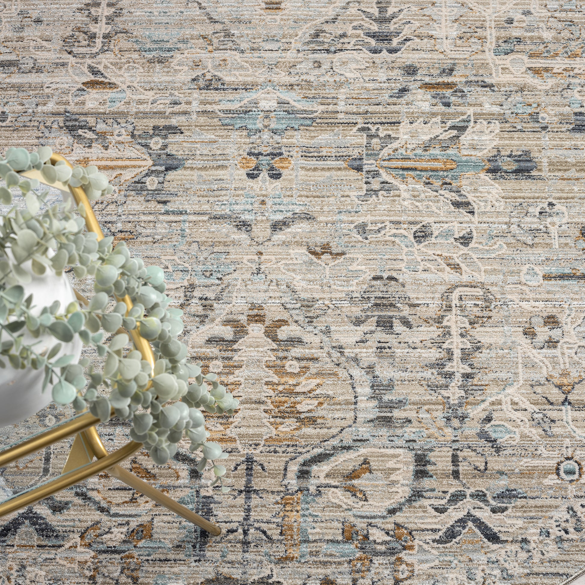 Aubre Contemporary Area Rug - Taupe - 300x400 - Cosy Abode