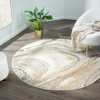 Avani Marble Rug - Sand - 80x300 - Cosy Abode