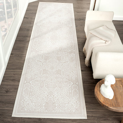 Grande Jacquard Rug - Sand - 80x300 - Cosy Abode