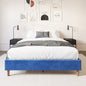 Velvet Blue Bed Frame – Queen - Cosy Abode